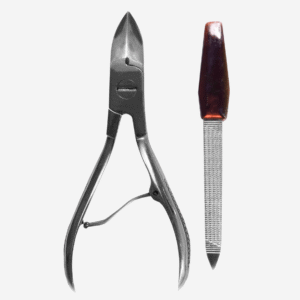 Toe Nail Clippers Cutters set for thick ingrown nails + 5" Nail File hard nails Heavy Duty Nail Nippers Scissor for Fingernails Pedicure Paronychia (Silver)